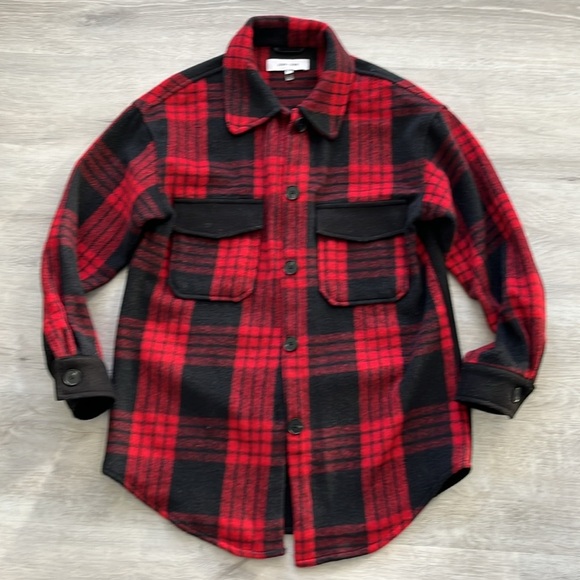 John + Jenn Baxter Jacket Red Plaid Shacket Shirt Jacket - Women’s‎ XS - Picture 2 of 10